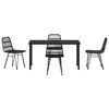 vidaXL Conjunto de Comedor de Jard&iacute;n 5 pcs Negro