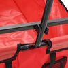 vidaXL Carrito de mano plegable de acero color rojo