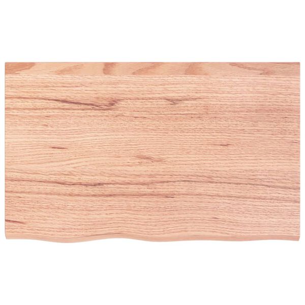vidaXL Estante pared madera roble tratada marrón claro 80x50x(2-6) cm