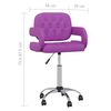 vidaXL Silla de comedor giratoria de cuero sint&eacute;tica morado