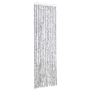 vidaXL Cortina mosquitera de chenilla gris claro y oscuro 56x185 cm