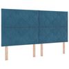 vidaXL Cama tipo Box Spring Azul Oscuro 200 x 180 cm Poli&eacute;ster