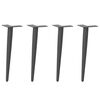 vidaXL Patas c&oacute;nicas para mesa de centro (4 unidades), antracita, 42-43 cm, acero