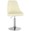 vidaXL Silla de comedor giratoria tela color crema