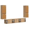 vidaXL Conjunto de mueble de TV 4 pcs Roble artesanal