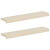 vidaXL Alfeizares 2 uds. Blanco 70 x 15 x 2 cm Madera de Roble S&oacute;lido