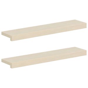 vidaXL Alfeizares 2 uds. Blanco 70 x 15 x 2 cm Madera de Roble S&oacute;lido