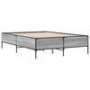 vidaXL Estructura cama madera ingenier&iacute;a metal gris Sonoma 120x200 cm