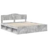vidaXL Estructura de cama Concreto 200 x 200 cm Madera de pino macizo