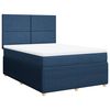 vidaXL Cama box spring con colch&oacute;n tela azul 140x190 cm