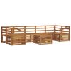 vidaXL Juegos de sof&aacute;s 8 pcs Natural Madera de Acacia S&oacute;lida