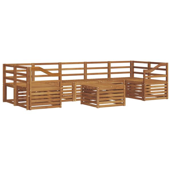 vidaXL Juegos de sof&aacute;s 8 pcs Natural Madera de Acacia S&oacute;lida