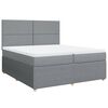 vidaXL Cama box spring con colch&oacute;n tela gris claro 200x200 cm