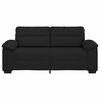 vidaXL Sof&aacute; 2 plazas Tela Negro 140 cm
