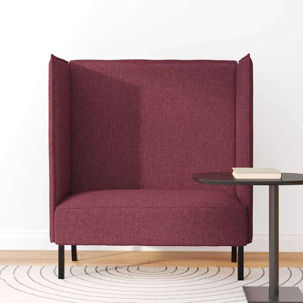 vidaXL Sofa de Espalda Alta 101cm Rojo vino tinto tela