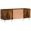 vidaXL Mueble discos madera contrachapada roble ahumado 121x38x48 cm