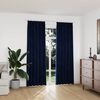 vidaXL Cortinas opacas ganchos 2 pzas terciopelo azul oscuro 140x225cm