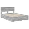 vidaXL Estructura de cama con cabecera Gris Sonoma 150 x 200 cm