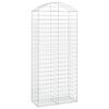 vidaXL Cesta gaviones forma arco hierro galvanizado 100x50x220/240 cm