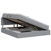 vidaXL Cama de almacenamiento LED con colch&oacute;n Gris Claro 140 x 190 cm