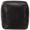 vidaXL Puf negro 40x40x40 cm cuero genuino de cabra