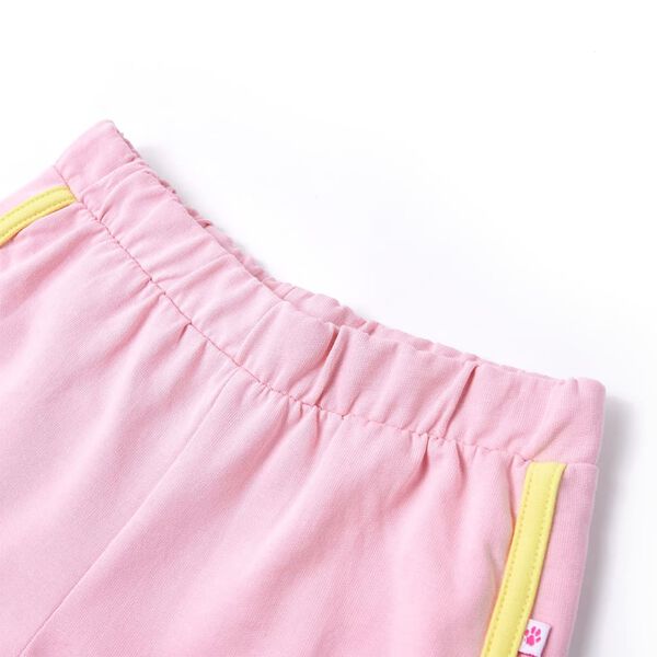 Pantalón corto infantil con ribete rosa brillante 92