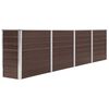 vidaXL Jardinera elevada de acero galvanizado marr&oacute;n 320x40x77 cm