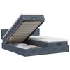 vidaXL Cama otomana con colch&oacute;n 2 pcs Gris oscuro Terciopelo
