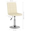vidaXL Sillas de comedor giratorias 2 unidades tela color crema