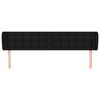 vidaXL Cabecero de tela negro 183x23x78/88 cm