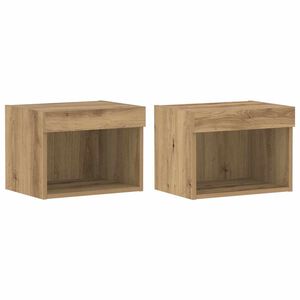vidaXL Conjunto de mueble de TV 2 pcs Roble artesanal 40 x 30 x 30 cm