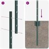 vidaXL Postes de cerca Manual 22 pcs Verde 140 cm Acero