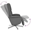 vidaXL Sill&oacute;n reclinable de masaje con reposapi&eacute;s tela gris oscuro