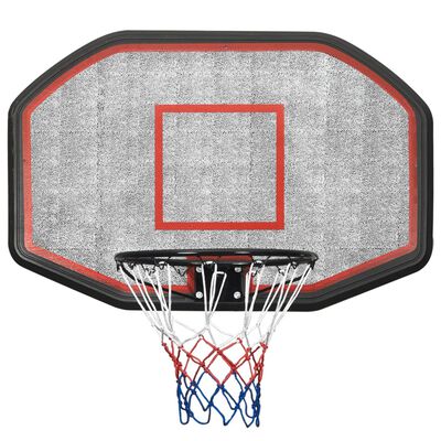 vidaXL Tablero de baloncesto polietileno negro 109x71x3 cm