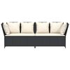 vidaXL Sofás de jardín 3 piezas y cojines ratán sintético negro