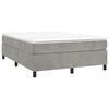 vidaXL Estructura de cama con somier terciopelo gris claro 140x200 cm