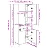 vidaXL Alacena Roble artesanal 69,5 x 34 x 180 cm Madera contrachapada