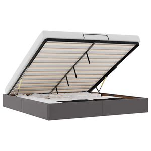 vidaXL Estructura de cama otomana sin colch&oacute;n gris 200x200 cm