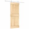 vidaXL Puerta corredera con herrajes madera maciza de pino 80x210 cm