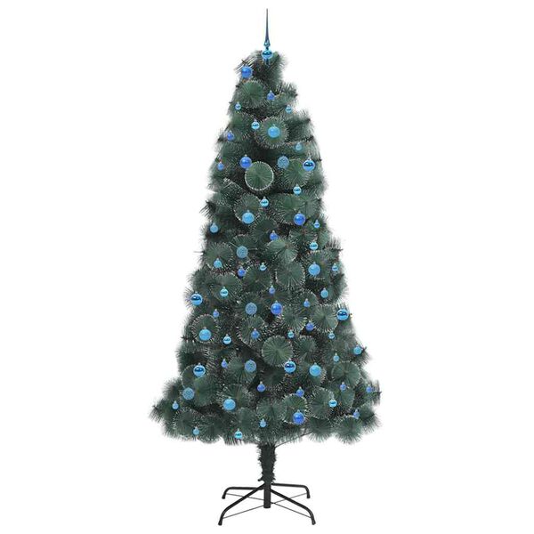 vidaXL &Aacute;rbol de Navidad artificial preiluminado con juego de bolas PET