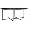 vidaXL Set de comedor de jardín 11 pzas y cojines ratán sintético gris