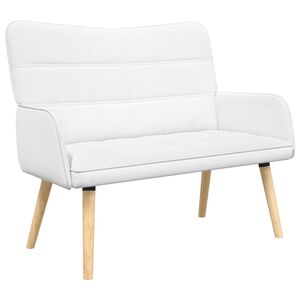 vidaXL Sof&aacute; de 2 Plazas Blanco 115 x 61 x 87 cm Tela