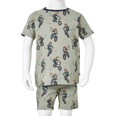 Pijama de manga corta infantil caqui claro 92