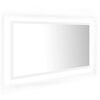vidaXL Espejo de ba&ntilde;o LED acr&iacute;lico blanco 90x8,5x37 cm
