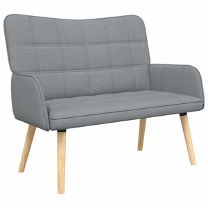 vidaXL Sof&aacute; de 2 Plazas Gris Claro 115 x 61 x 87 cm Tela