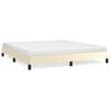 vidaXL Estructura de cama sin colch&oacute;n cuero sint&eacute;tico crema 160x200 cm