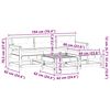 vidaXL Conjunto de Sof&aacute;s de Jard&iacute;n 5 pcs Marr&oacute;n Cera Pino macizo