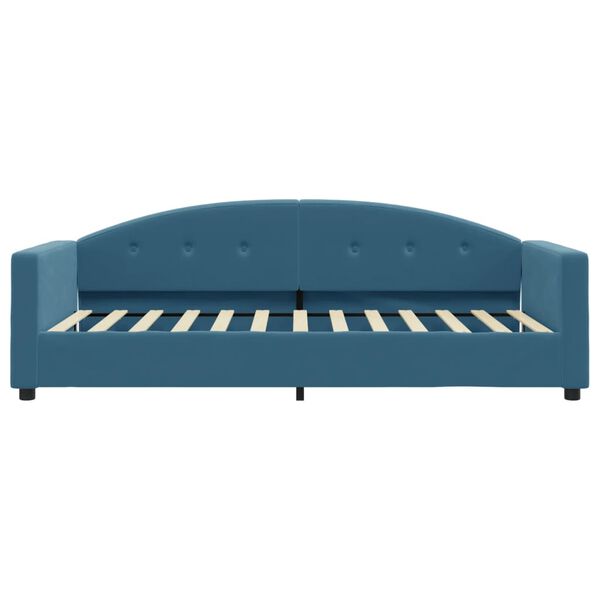 vidaXL Sof&aacute; cama sin colch&oacute;n terciopelo azul 90x200 cm