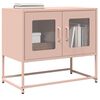 vidaXL Mueble para TV acero laminado en frío rosa 68x39x60,5 cm