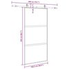 vidaXL Puerta corredera herrajes negro 102,5x205 cm vidrio templado